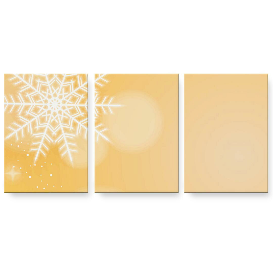 アートパネル 3連 3枚セット 絵 絵画 飾り igsticker 594mmx420mm A2 フォト 壁掛け 木枠 インテリア おしゃれ 001438 雪の結晶　冬　シャボン玉