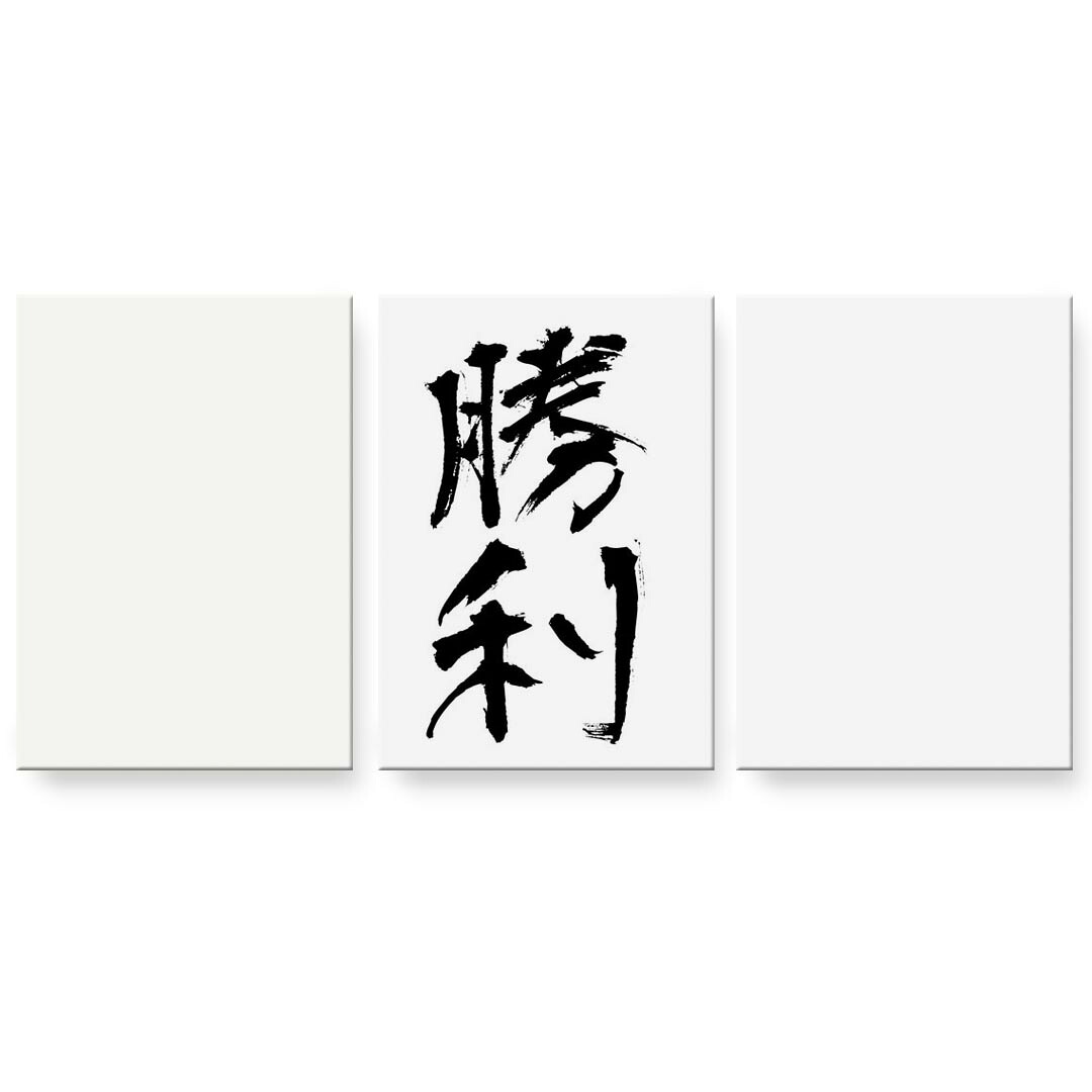 アートパネル 3連 3枚セット 絵 絵画 飾り igsticker 594mmx420mm A2 フォト 壁掛け 木枠 インテリア おしゃれ 001715 日本語・和柄 日本語　漢字
