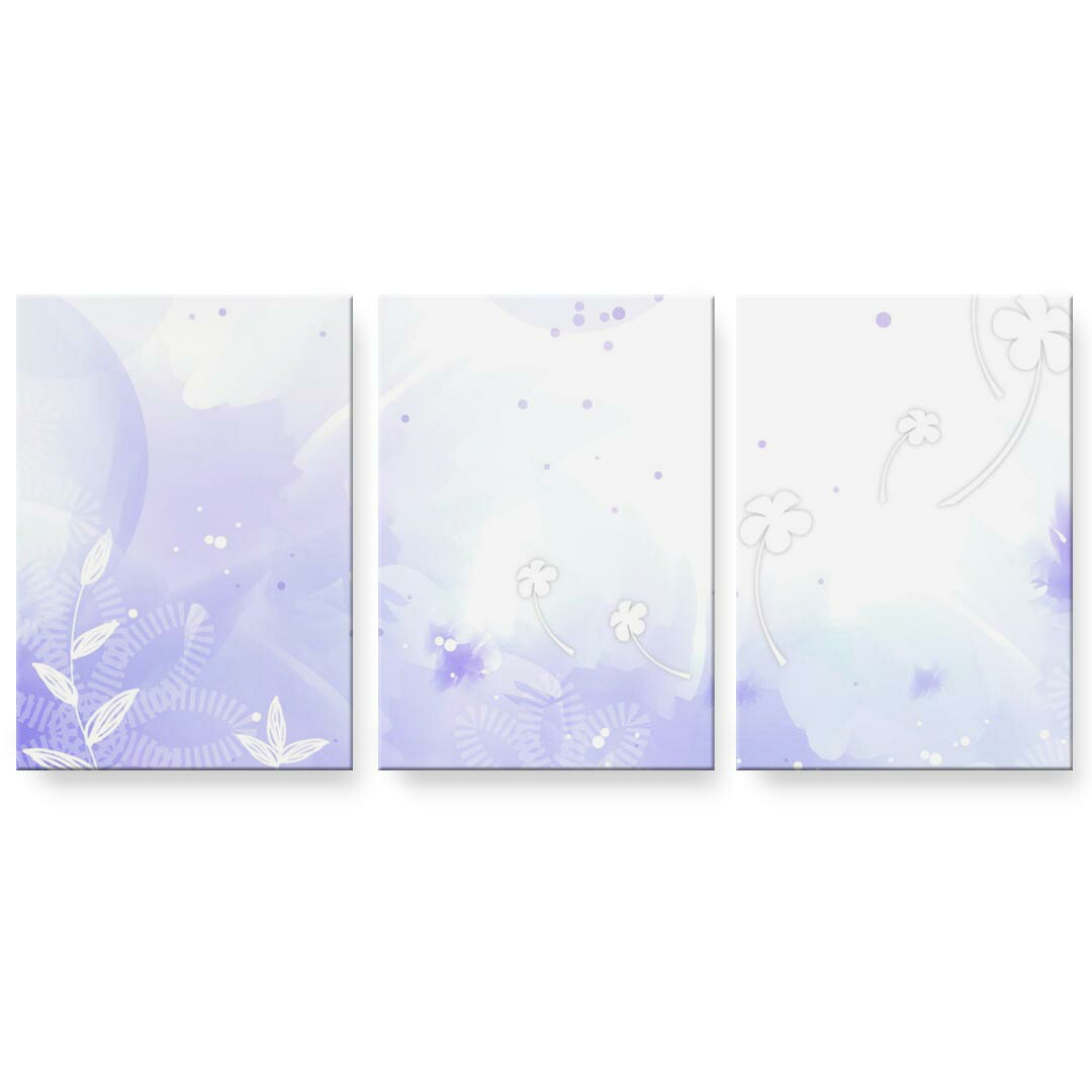 アートパネル 3連 3枚セット 絵 絵画 飾り igsticker 594mmx420mm A2 フォト 壁掛け 木枠 インテリア おしゃれ 001777 花　　紫｜kabeコレ 9,728円