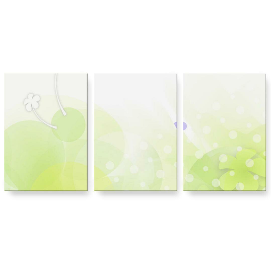 アートパネル 3連 3枚セット 絵 絵画 飾り igsticker 594mmx420mm A2 フォト 壁掛け 木枠 インテリア おしゃれ 001791 花　　緑　青