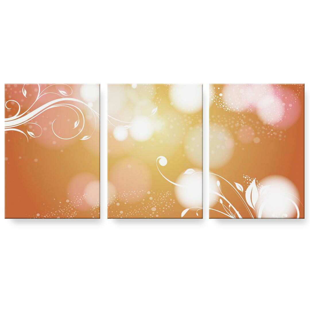 アートパネル 3連 3枚セット 絵 絵画 飾り igsticker 594mmx420mm A2 フォト 壁掛け 木枠 インテリア おしゃれ 001910 花　　オレンジ 9,216円