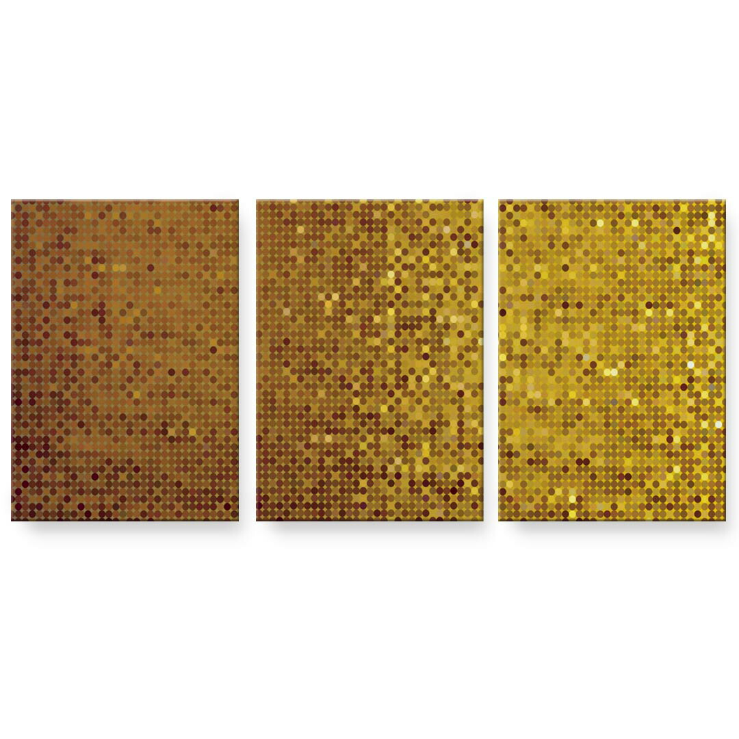 アートパネル 3連 3枚セット 絵 絵画 飾り igsticker 594mmx420mm A2 フォト 壁掛け 木枠 インテリア おしゃれ 001939 クール ゴールド ギラギラ|kabeコレ
