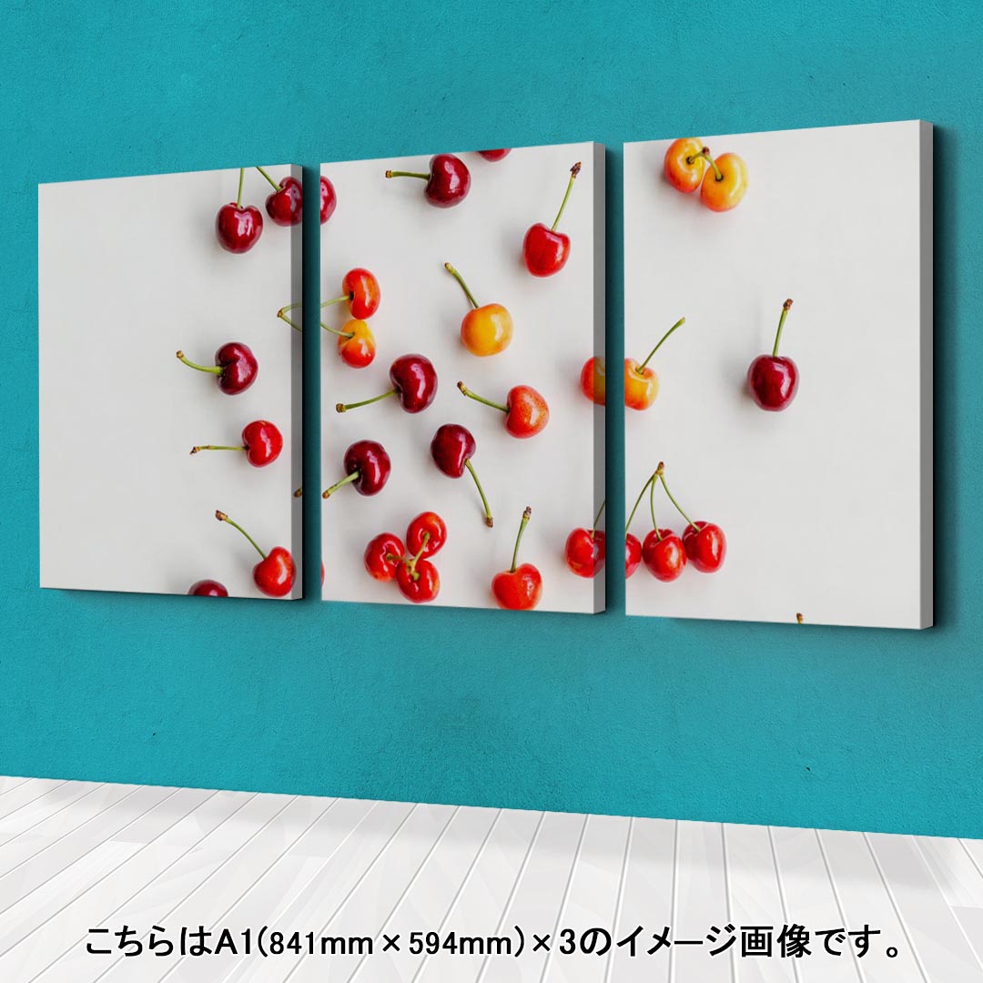 全商品オープニング価格特別価格 アートパネル 3連 3枚セット 絵 絵画 飾り Igsticker 594mmx4mm フォト 壁掛け 木枠 インテリア おしゃれ さくらんぼ 写真 フルーツ 果物 Beautyoilcaps Com Br
