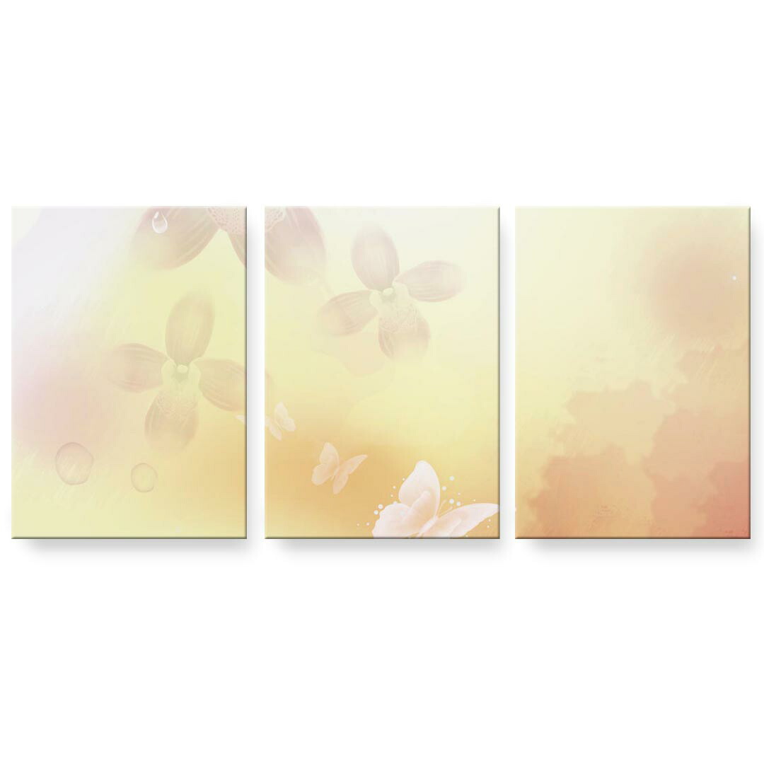 作物ダイアログボックス 3連 3枚仕掛ける 絵  絵図  飾り付け igsticker 594mmx420粍 A2  映し絵 飾り付け 木枠 室内装飾 かっこ良い   002032 冷やりとした  花 蝶 分かりやすい 壁紙・装飾フィルム-インテリア・寝具・収納-アートパネル・アートボード