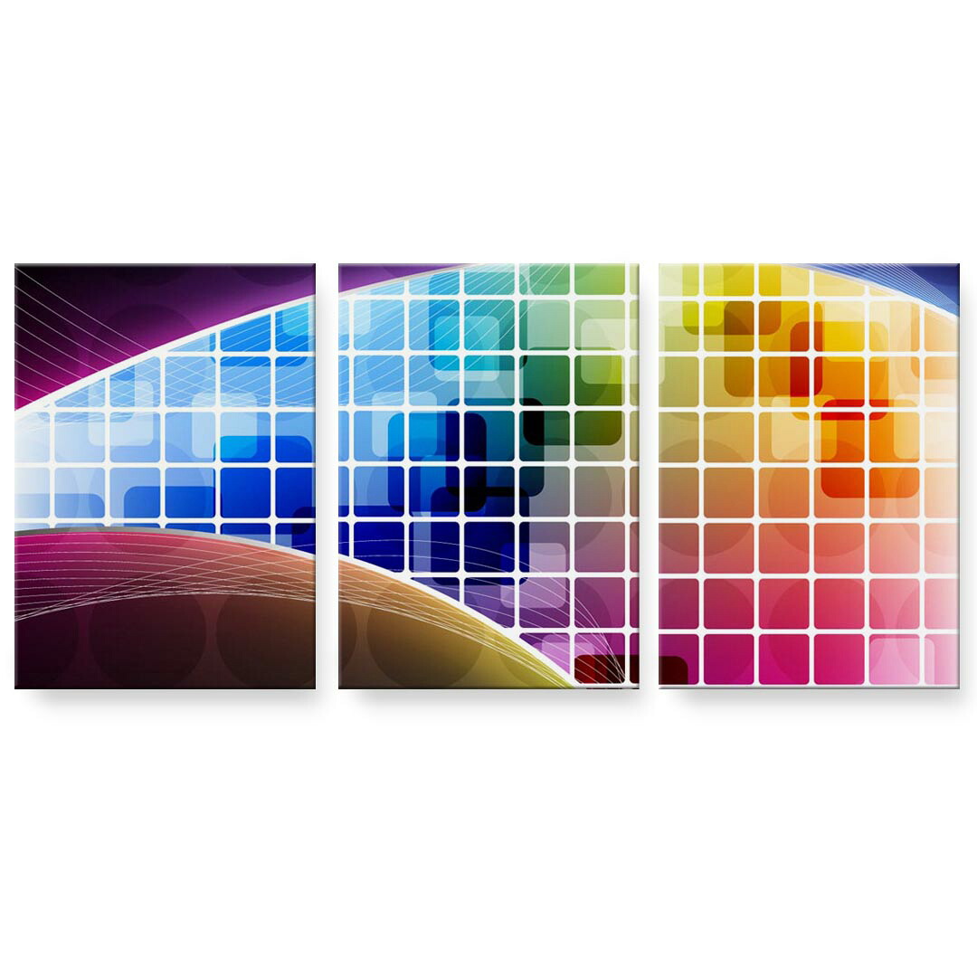 アートパネル 3連 3枚セット 絵 絵画 飾り igsticker 594mmx420mm A2 フォト 壁掛け 木枠 インテリア おしゃれ 002096 カラフル　キラキラ