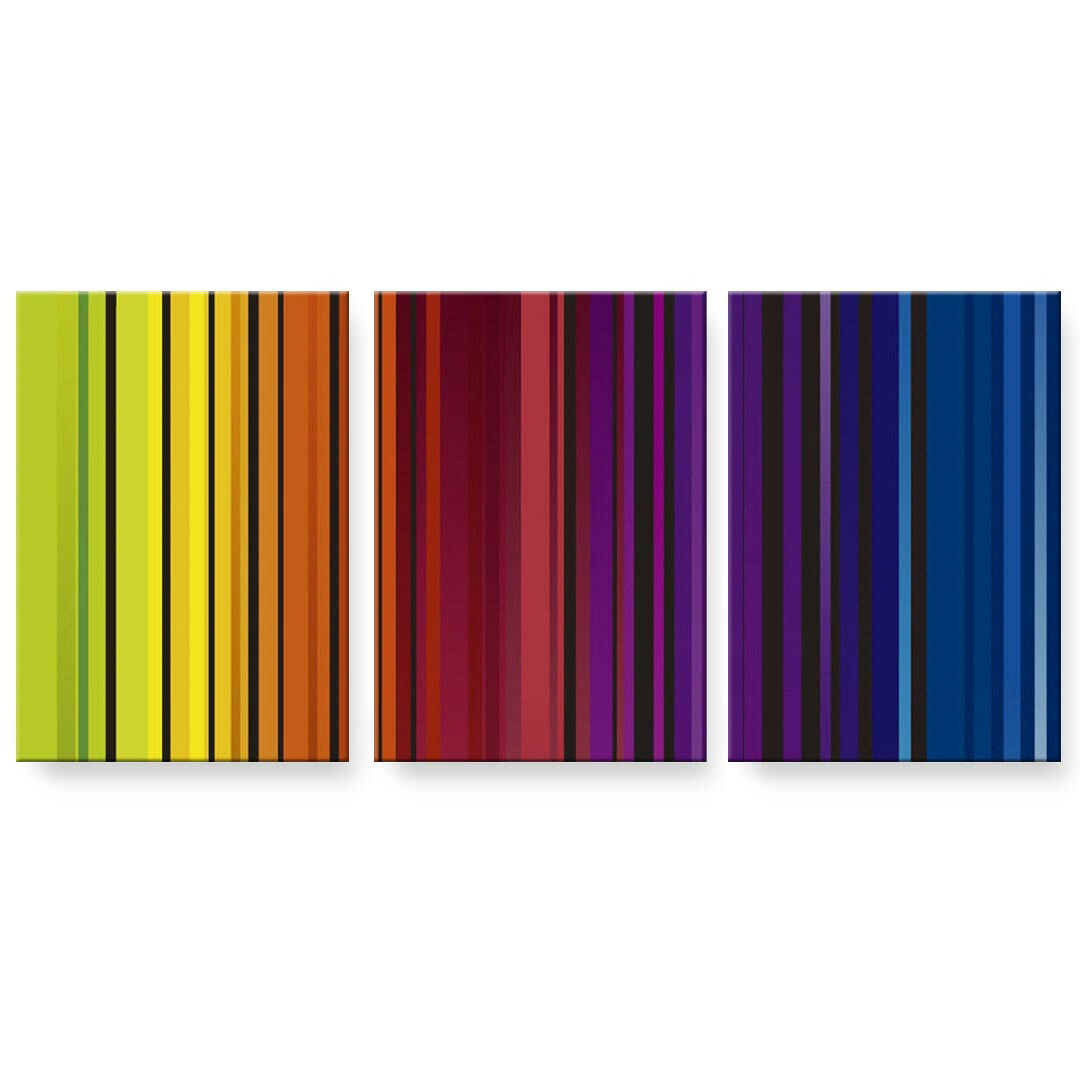 アートパネル 3連 3枚セット 絵 絵画 飾り igsticker 594mmx420mm A2 フォト 壁掛け 木枠 インテリア おしゃれ 002104 カラフル　シンプル