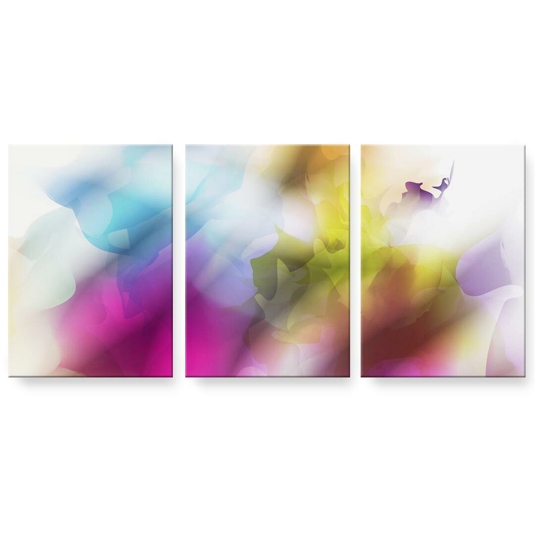 アートパネル 3連 3枚セット 絵 絵画 飾り igsticker 594mmx420mm A2 フォト 壁掛け 木枠 インテリア おしゃれ 002133 カラフル　模様