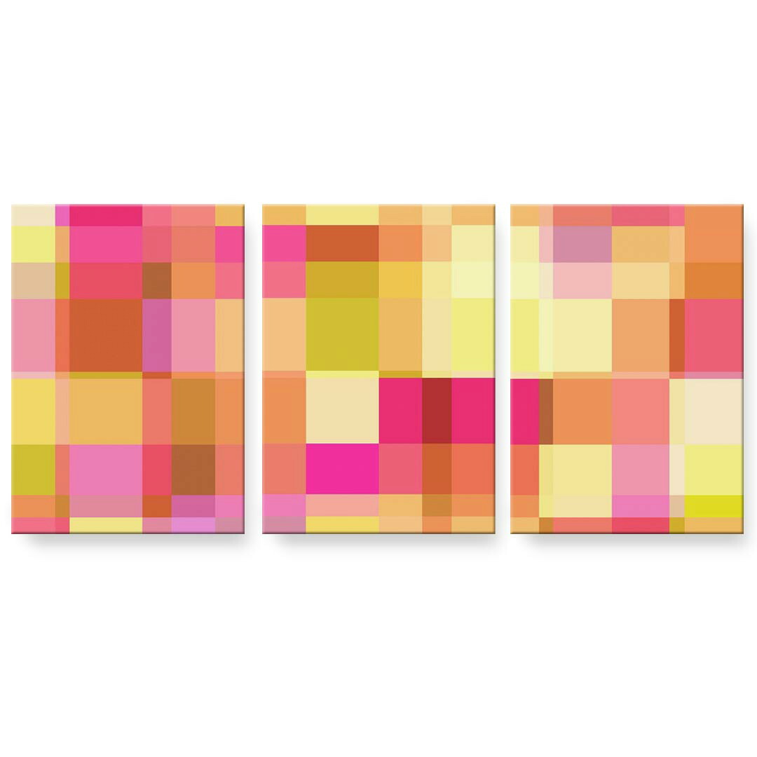 アートパネル 3連 3枚セット 絵 絵画 飾り igsticker 594mmx420mm A2 フォト 壁掛け 木枠 インテリア おしゃれ 002354 模様　カラフル