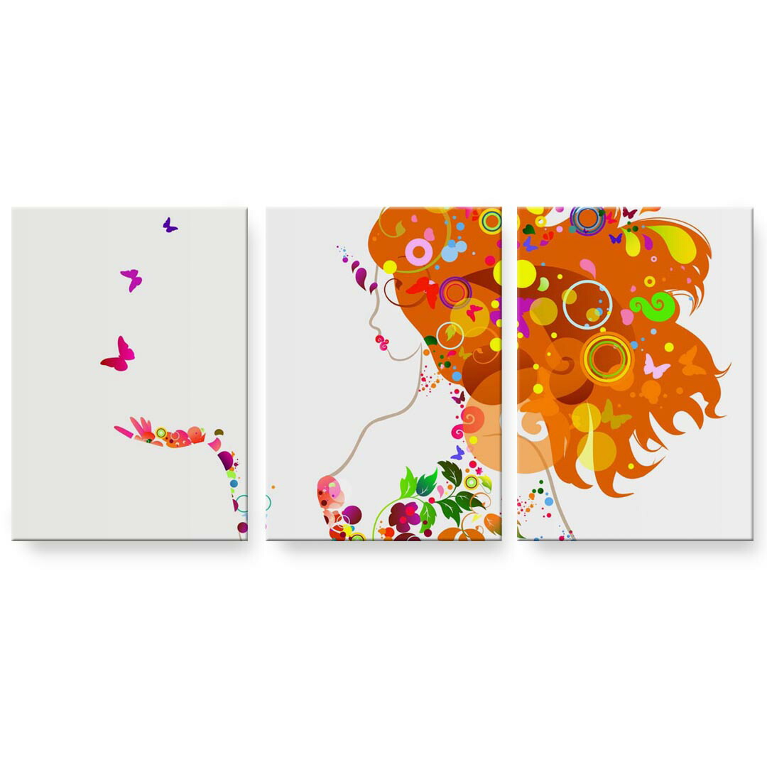 アートパネル 3連 3枚セット 絵 絵画 飾り igsticker 594mmx420mm A2 フォト 壁掛け 木枠 インテリア おしゃれ 002638 カラフル　人物　イラスト