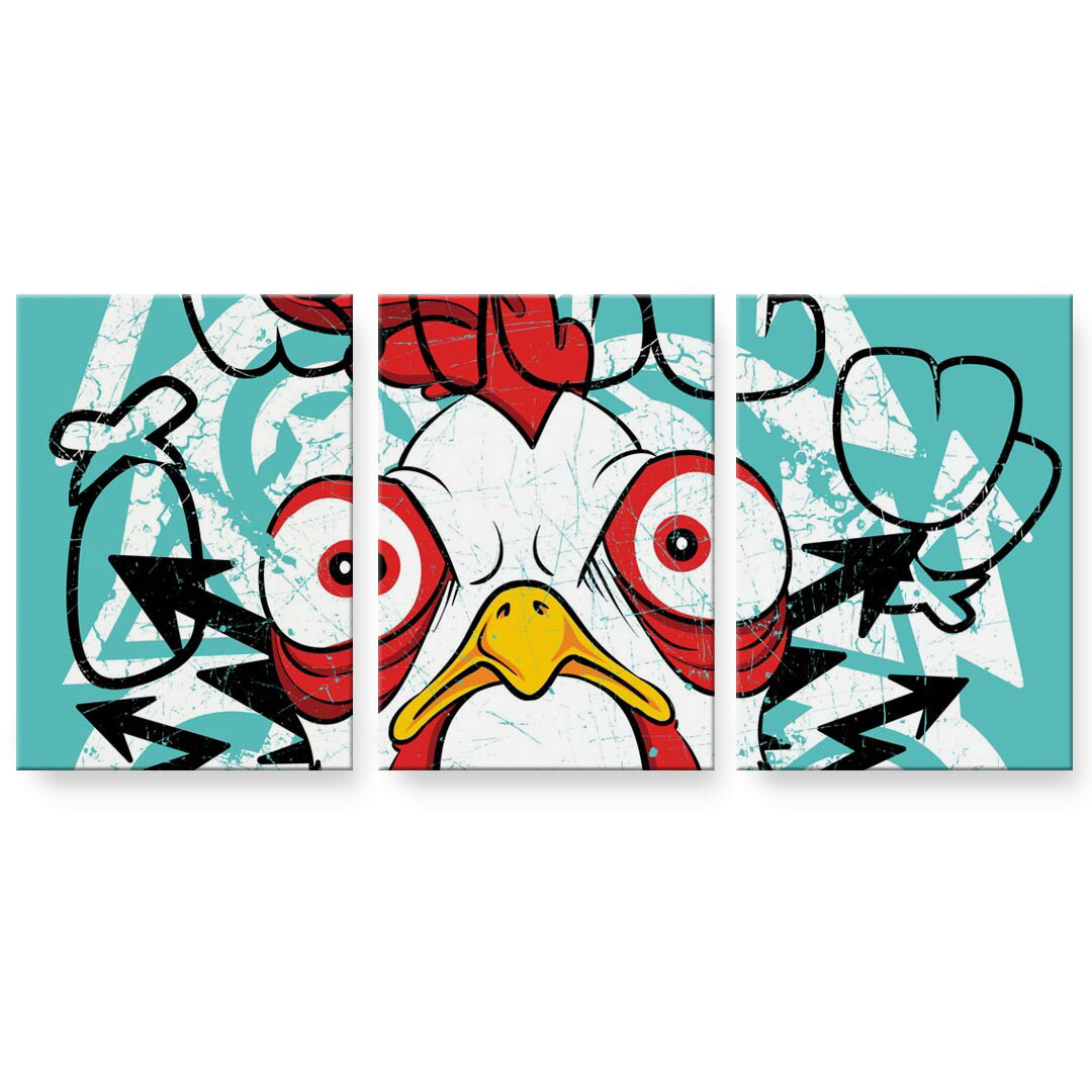 作物ダイアログボックス 3連 3枚仕掛ける 絵  絵図  飾り付け igsticker 594mmx420粍 A2  映し絵 飾り付け 木枠 室内装飾 かっこ良い   002710  鳥 毛の荒物 挿し画 アートパネル・アートボード-インテリア・寝具・収納-壁紙・装飾フィルム