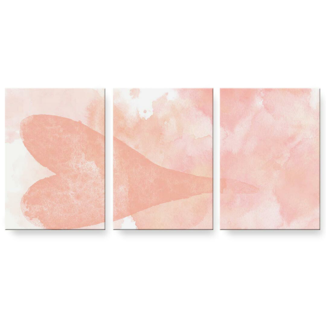 作物ダイアログボックス 絵 絵図 飾り付け 選べる大いさ 594×841粍 A1 3枚仕掛ける 仕掛ける物 今めかしい 入り口・入口 第八芸術 映し絵 室内装飾 かっこ良い  022838  ハート形 水彩画 サクラ色 壁紙・装飾フィルム-インテリア・寝具・収納-アートパネル・アートボード