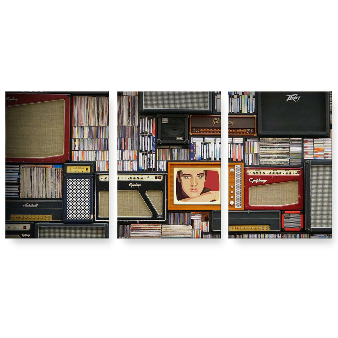 作物ダイアログボックス 3連 3枚仕掛ける 絵  絵図  飾り付け igsticker 594mmx420粍 A2  映し絵 飾り付け 木枠 室内装飾 かっこ良い   023248  書物棚 金棒引き 快い音 インテリア・寝具・収納-壁紙・装飾フィルム