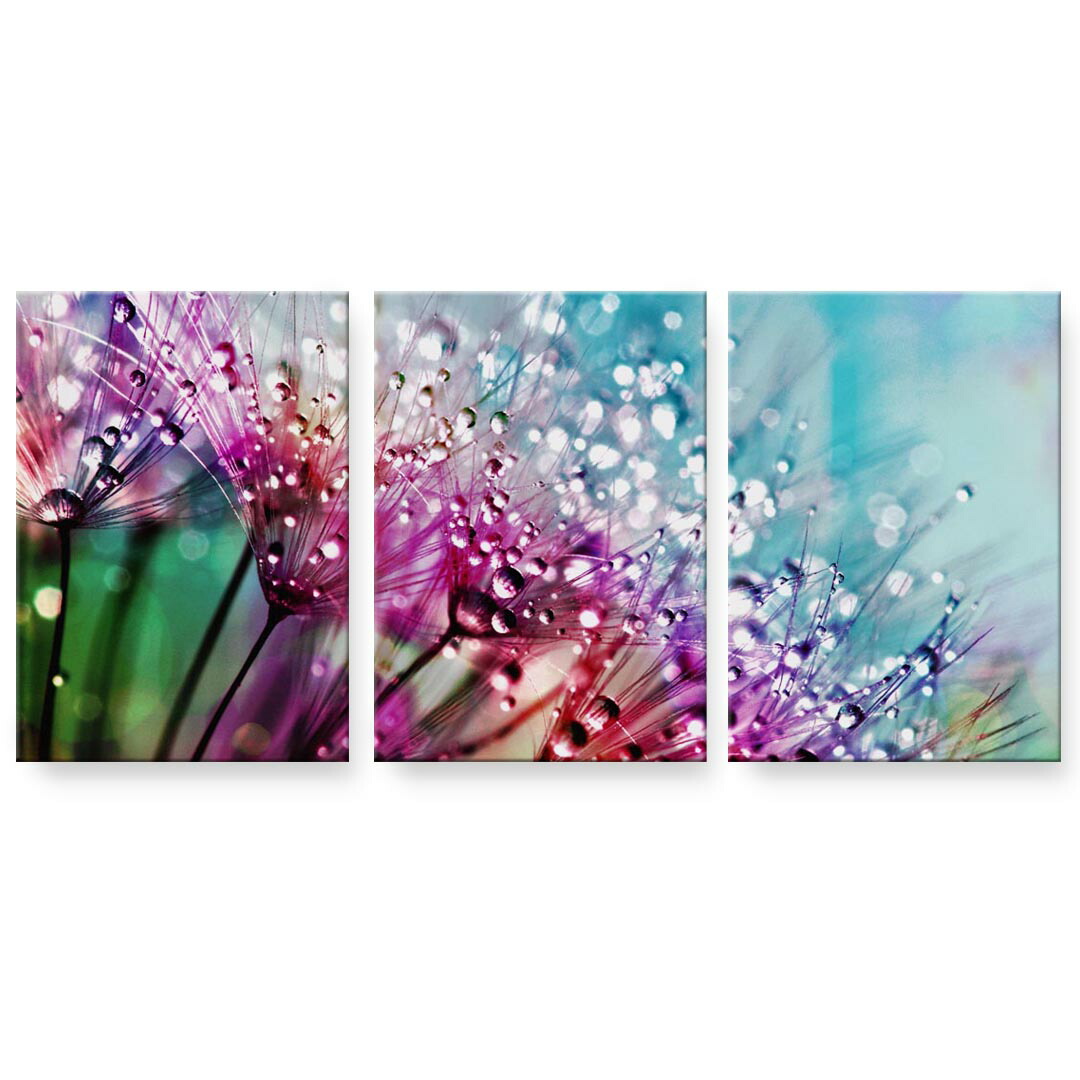 作物ダイアログボックス 3連 3枚仕掛ける 絵  絵図  飾り付け igsticker 594mmx420粍 A2  映し絵 飾り付け 木枠 室内装飾 かっこ良い   023600  多彩 花 お花 インテリア・寝具・収納-壁紙・装飾フィルム-アートパネル・アートボード