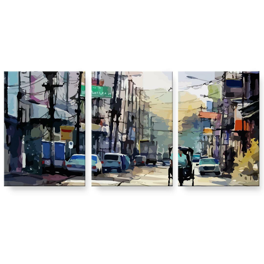 作物ダイアログボックス 絵 絵図 飾り付け 選べる大いさ 594×841粍 A1 3枚仕掛ける 仕掛ける物 今めかしい 入り口・入口 第八芸術 映し絵 室内装飾 かっこ良い  023643  街あたり前 見晴らし インテリア・寝具・収納-アートパネル・アートボード
