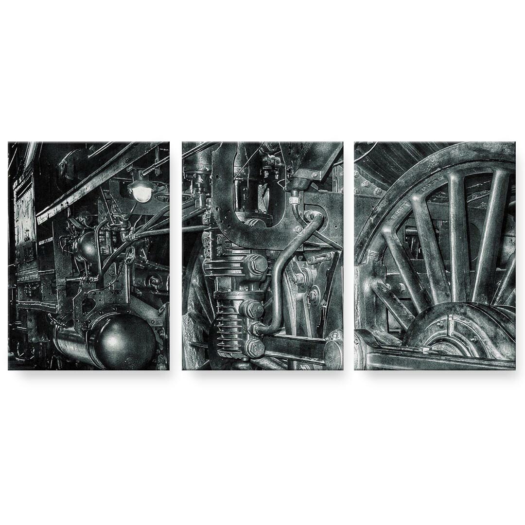 作物ダイアログボックス 3連 3枚仕掛ける 絵  絵図  飾り付け igsticker 594mmx420粍 A2  映し絵 飾り付け 木枠 室内装飾 かっこ良い   023708  政府機関車 鉄道会社 拷問台 壁紙・装飾フィルム-インテリア・寝具・収納-アートパネル・アートボード