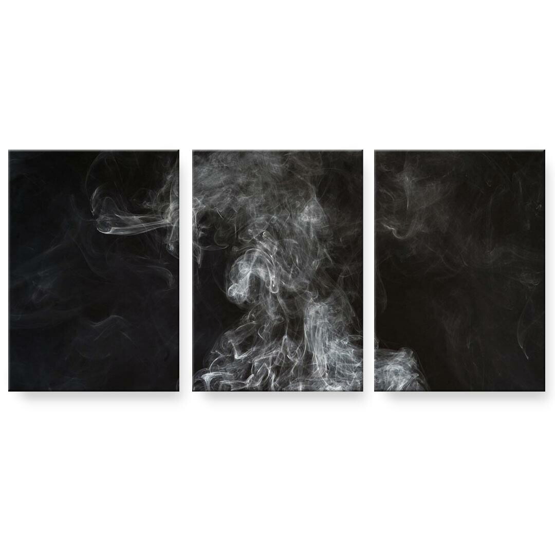 アートパネル 3連 3枚セット 絵 絵画 飾り igsticker 594mmx420mm A2 フォト 壁掛け 木枠 インテリア おしゃれ 023806 煙　写真