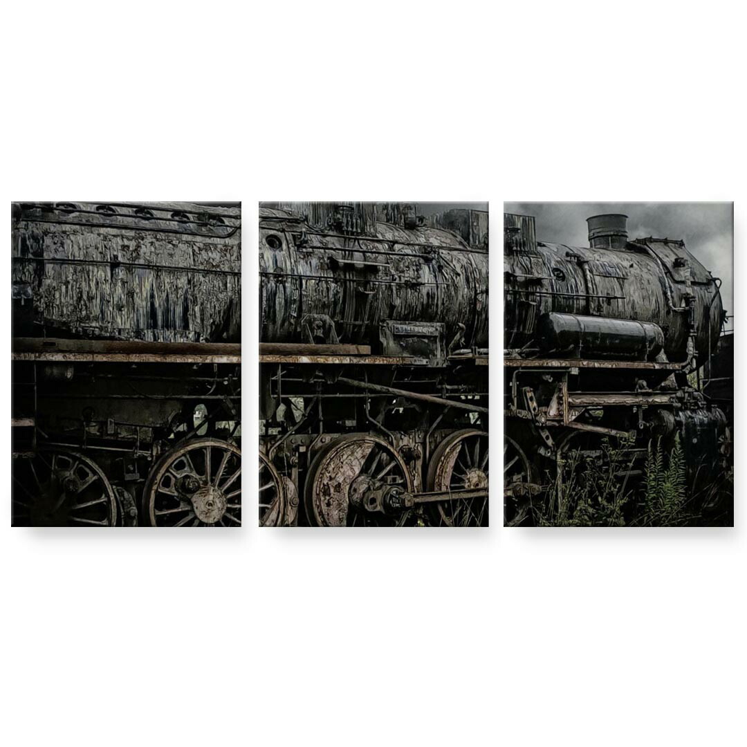 作物ダイアログボックス 3連 3枚仕掛ける 絵  絵図  飾り付け igsticker 594mmx420粍 A2  映し絵 飾り付け 木枠 室内装飾 かっこ良い   023899  鉄道会社 政府機関車 壁紙・装飾フィルム-インテリア・寝具・収納