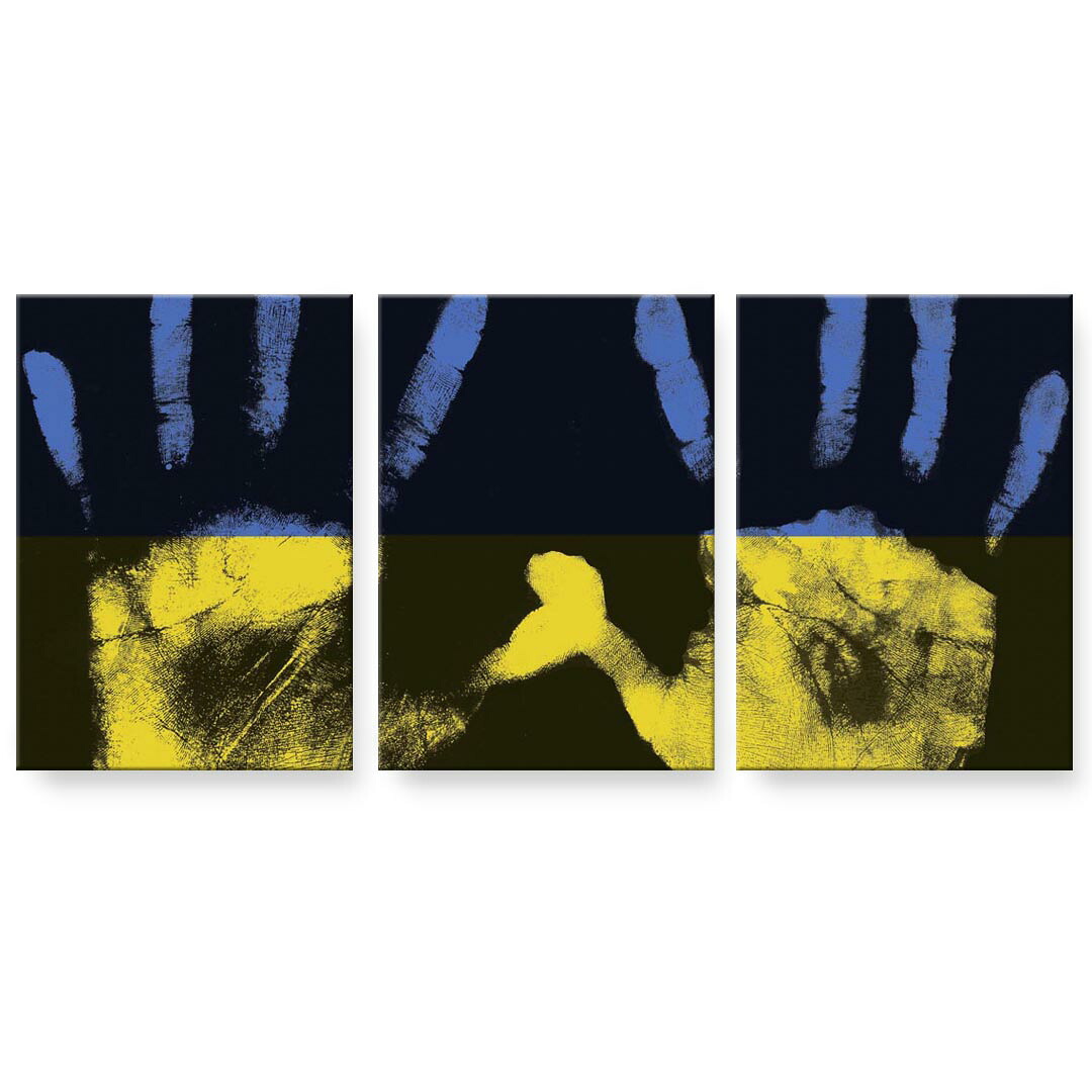 作物ダイアログボックス 3連 3枚仕掛ける 絵  絵図  飾り付け igsticker 594mmx420粍 A2  映し絵 飾り付け 木枠 室内装飾 かっこ良い   023922  為替手形 ウクライナ 青黄味がかった 壁紙・装飾フィルム-インテリア・寝具・収納-アートパネル・アートボード