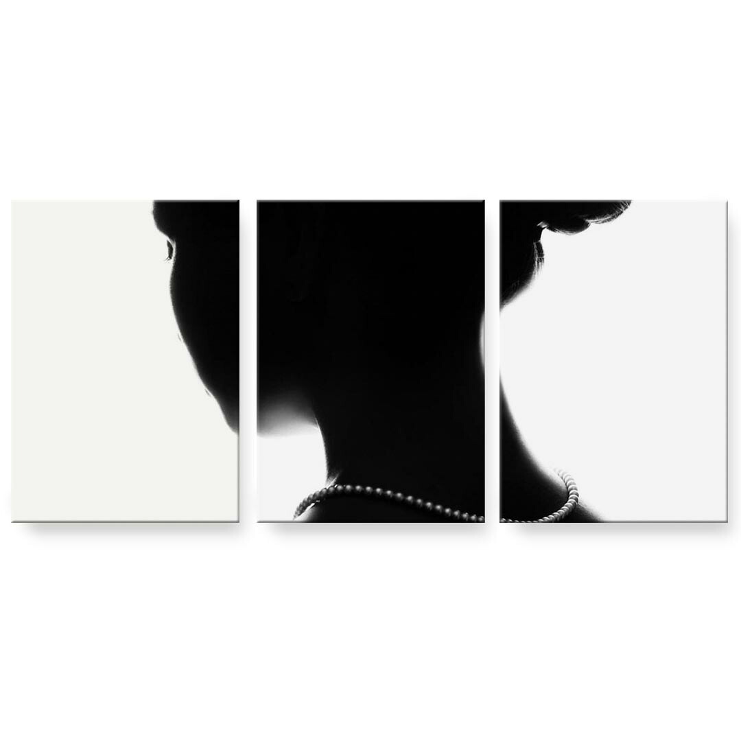 アートパネル 3連 3枚セット 絵 絵画 飾り igsticker 594mmx420mm A2 フォト 壁掛け 木枠 インテリア おしゃれ 026098 ジュエリー　シルエット　女性