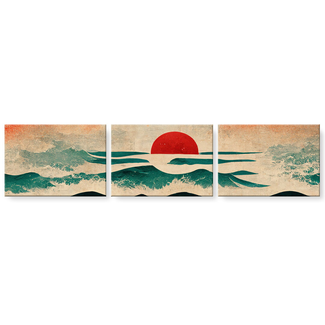 作物ダイアログボックス 3連 3枚仕掛けるC 絵  絵図  飾り付け igsticker 594mmx420粍 A2  映し絵 飾り付け 木枠 室内装飾 かっこ良い  和 有り明け方 033068 壁紙・装飾フィルム-インテリア・寝具・収納