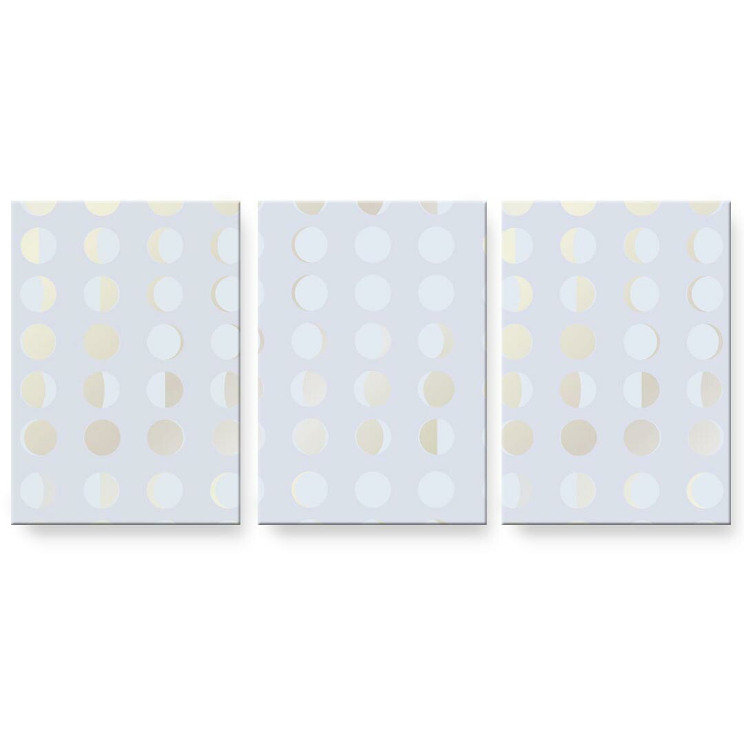 アートパネル 3連 3枚セット 絵 絵画 飾り igsticker 594mmx420mm A2 フォト 壁掛け 木枠 インテリア おしゃれ 016090 月の満ち欠け　星　宇宙　月
