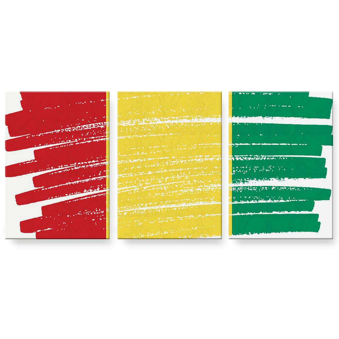 アートパネル 3連 3枚セット 絵 絵画 飾り igsticker 594mmx420mm A2 フォト 壁掛け 木枠 インテリア おしゃれ 018463 国旗 guinea ギニア