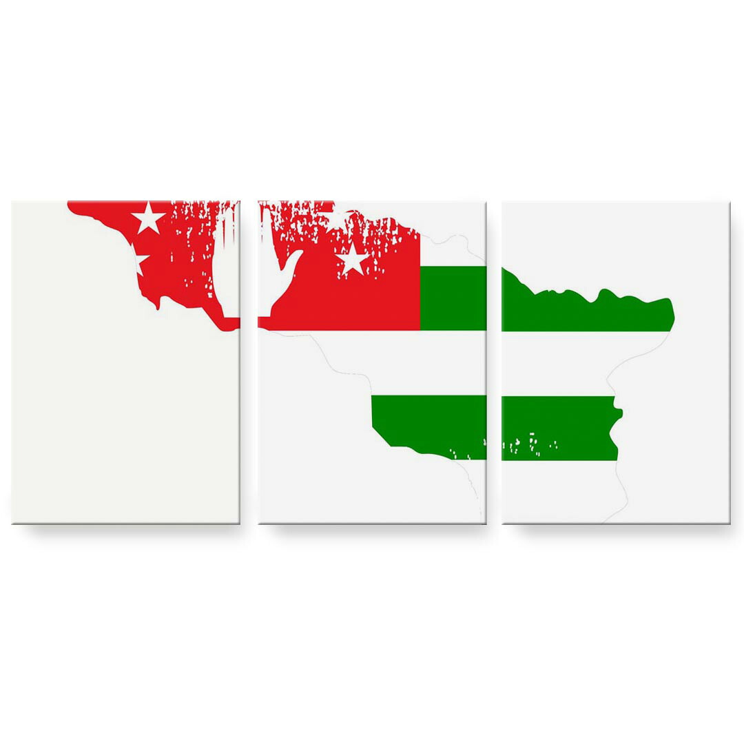 アートパネル 3連 3枚セット 絵 絵画 飾り igsticker 594mmx420mm A2 フォト 壁掛け 木枠 インテリア おしゃれ 018751 国旗 abkhazia アブハジア｜kabeコレ