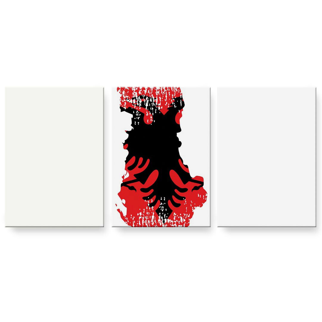 作物ダイアログボックス 3連 3枚仕掛ける 絵  絵図  飾り付け igsticker 594mmx420粍 A2  映し絵 飾り付け 木枠 室内装飾 かっこ良い   018755 少尉 albania アルバニア アートパネル・アートボード-インテリア・寝具・収納