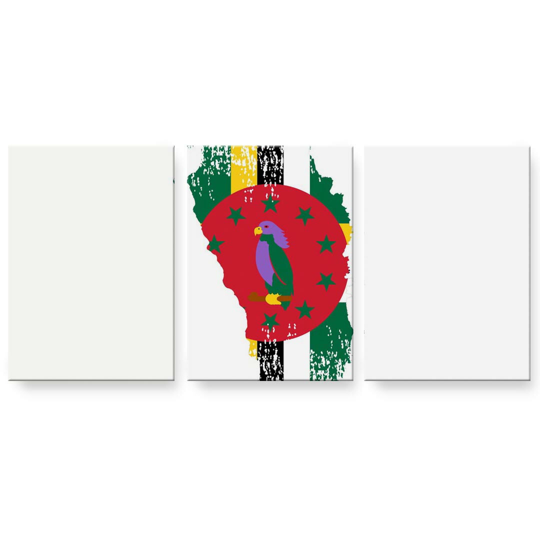 作物ダイアログボックス 3連 3枚仕掛ける 絵  絵図  飾り付け igsticker 594mmx420粍 A2  映し絵 飾り付け 木枠 室内装飾 かっこ良い   018815 少尉 dominica ドミニカ インテリア・寝具・収納-壁紙・装飾フィルム