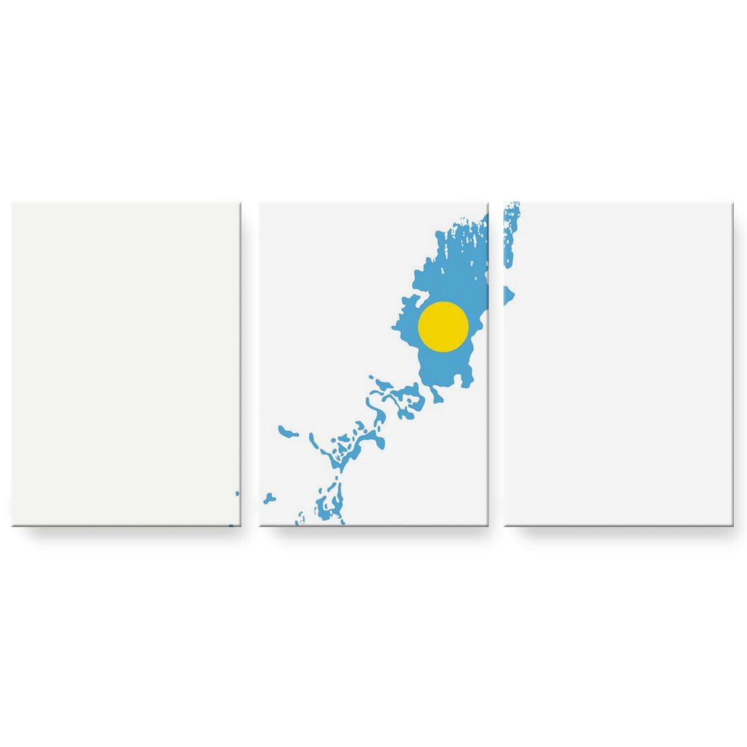 作物ダイアログボックス 3連 3枚仕掛ける 絵  絵図  飾り付け igsticker 594mmx420粍 A2  映し絵 飾り付け 木枠 室内装飾 かっこ良い   018916 少尉 palau パラオ アートパネル・アートボード-インテリア・寝具・収納-壁紙・装飾フィルム