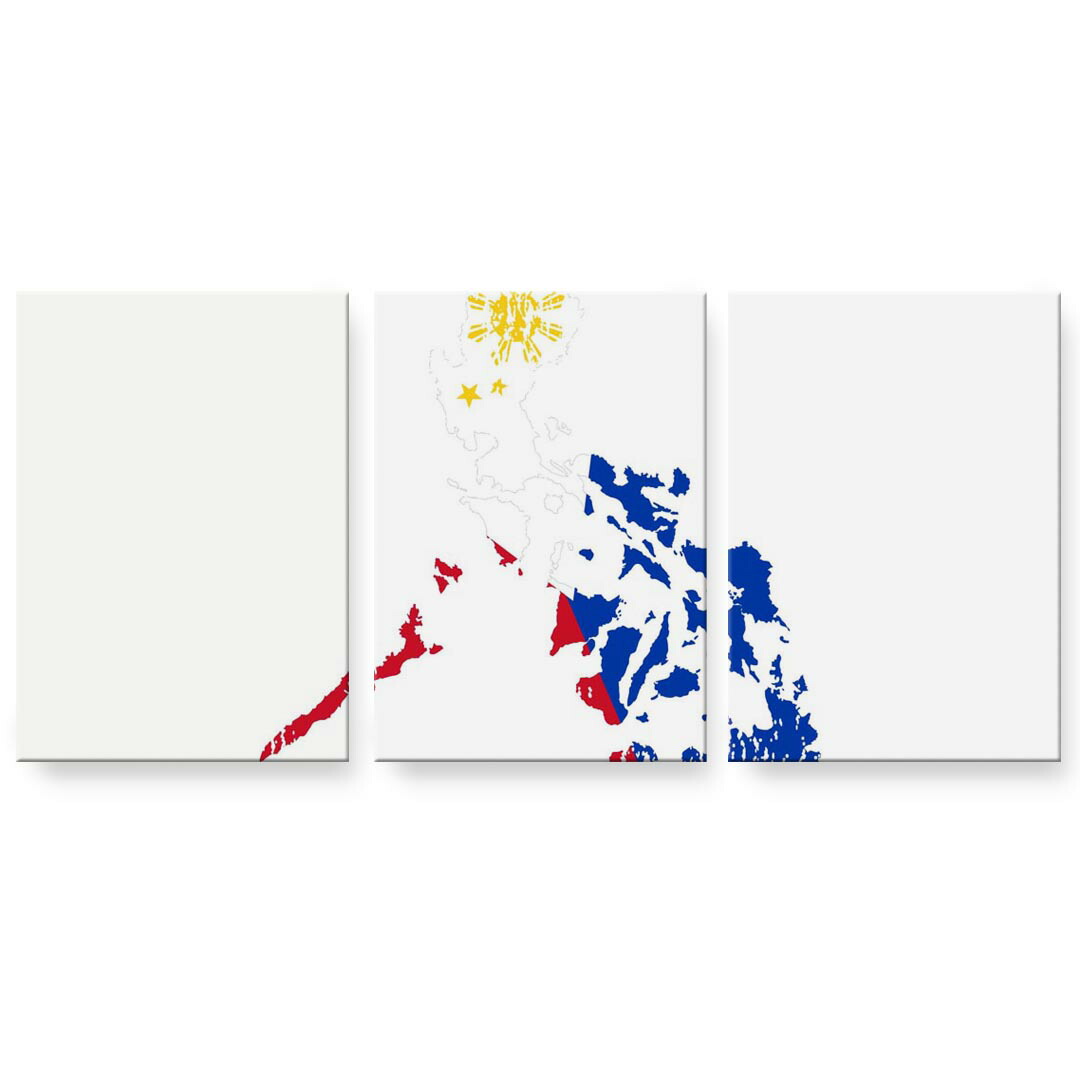アートパネル 3連 3枚セット 絵 絵画 飾り igsticker 594mmx420mm A2 フォト 壁掛け 木枠 インテリア おしゃれ 018922 国旗 philippines フィリピン
