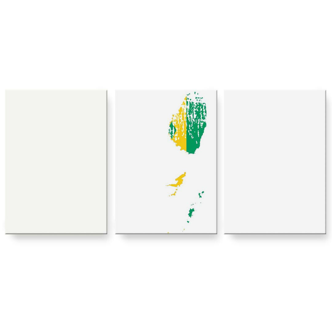 アートパネル 3連 3枚セット 絵 絵画 飾り igsticker 594mmx420mm A2 フォト 壁掛け 木枠 インテリア おしゃれ 018935 国旗 グレナディ諸島