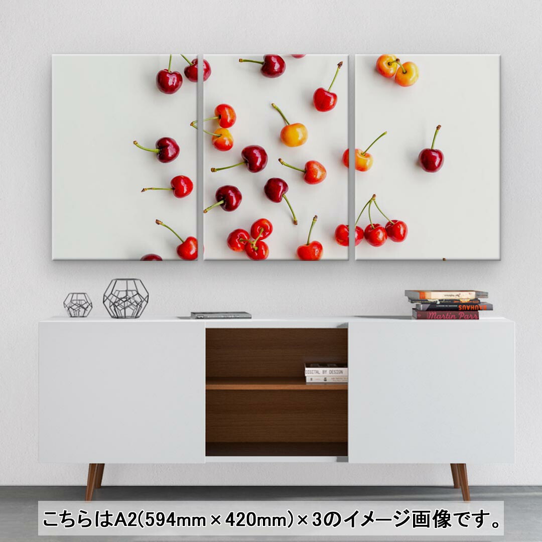 全商品オープニング価格特別価格 アートパネル 3連 3枚セット 絵 絵画 飾り Igsticker 594mmx4mm フォト 壁掛け 木枠 インテリア おしゃれ さくらんぼ 写真 フルーツ 果物 Beautyoilcaps Com Br