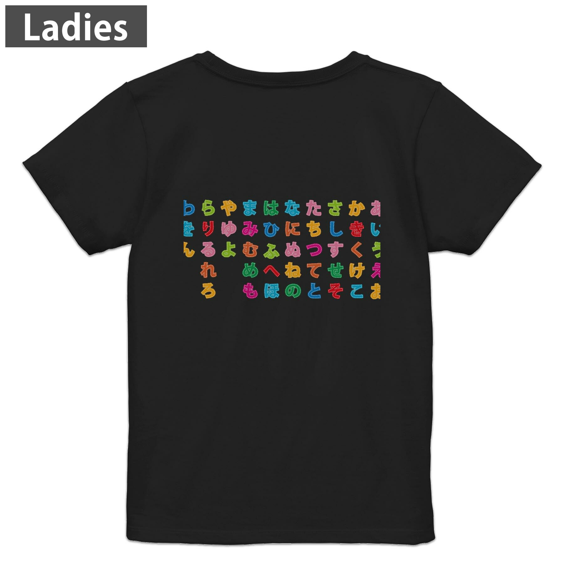 レタリングスカーフセットTシャツ (ブラック) main image 0