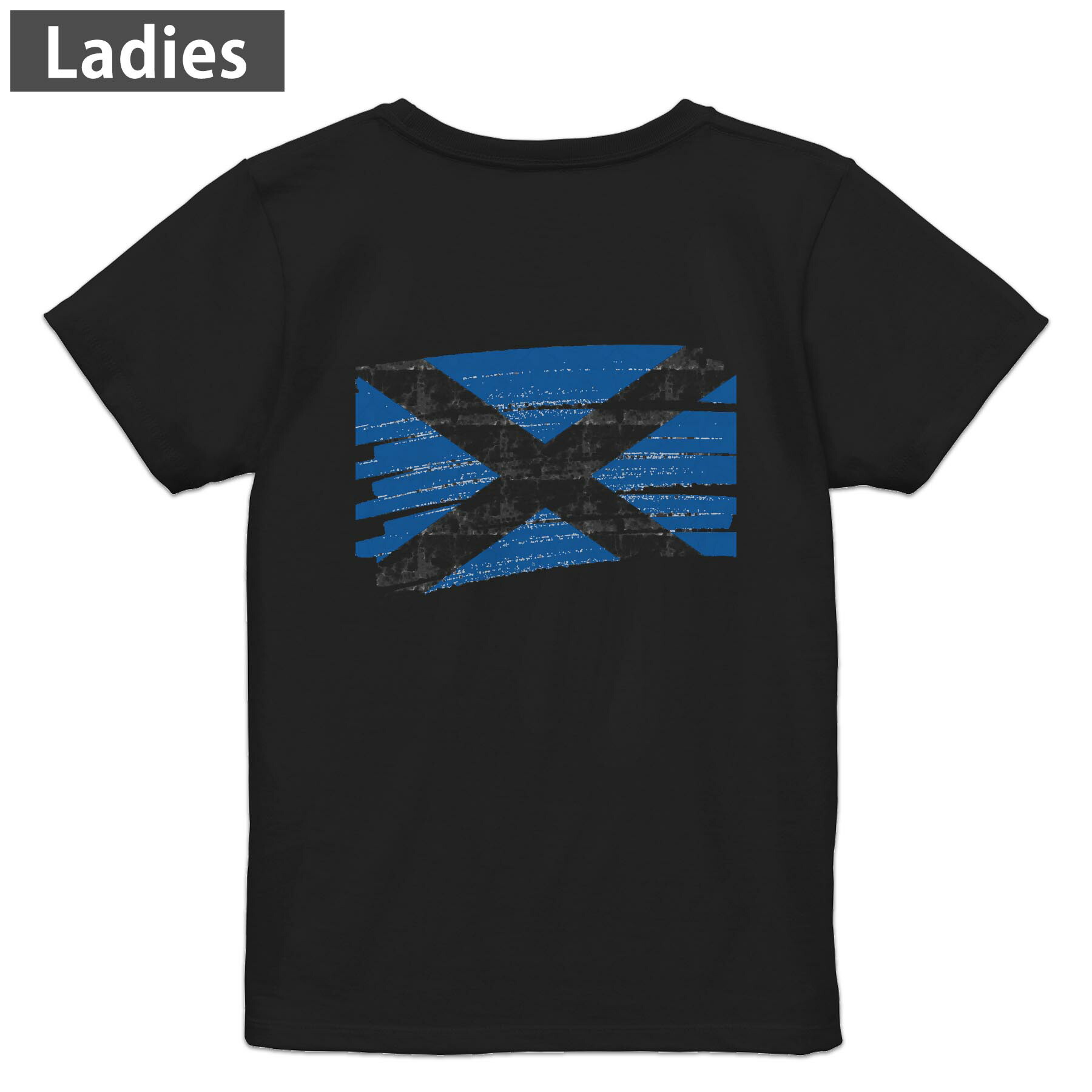 レタリングスカーフセットTシャツ (ブラック)