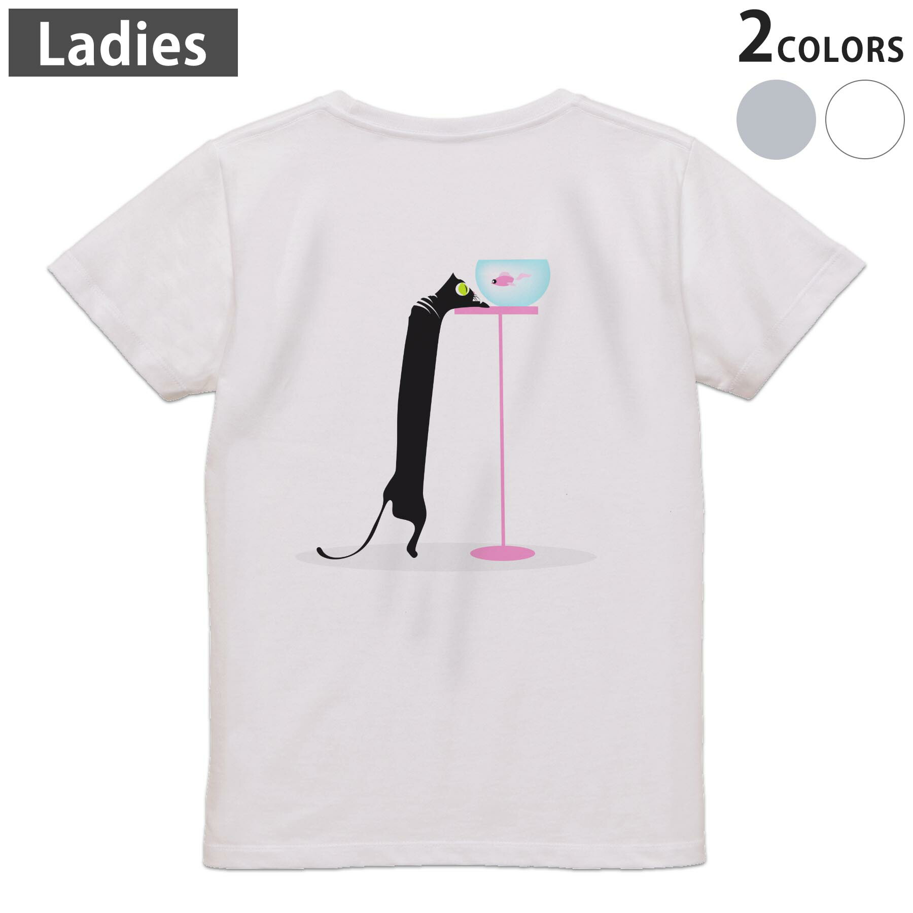 猫グリッタープリントTシャツ