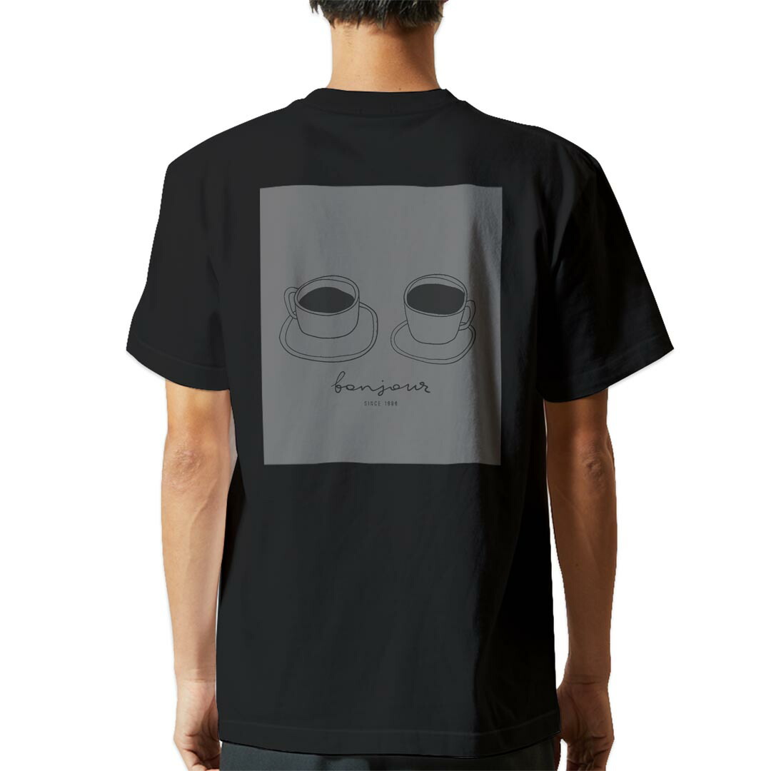 ブラックフェイクツーピースコントラスト半袖Tシャツ　B3948