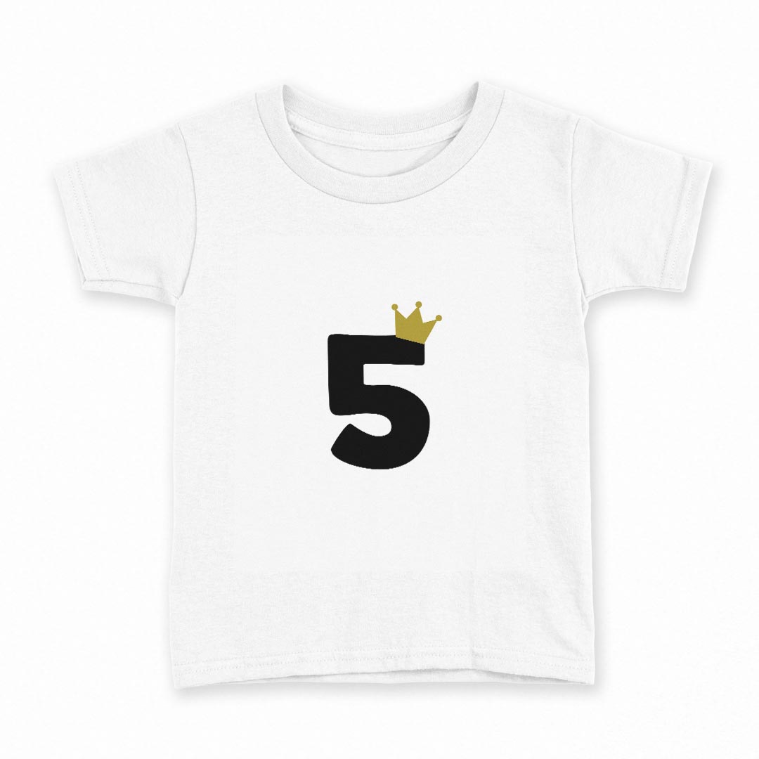 【楽天市場】tシャツ キッズ 半袖 白地 デザイン 140 サイズ Tシャツ ティーシャツ T shirt 031936 誕生日 記念日 5 ...