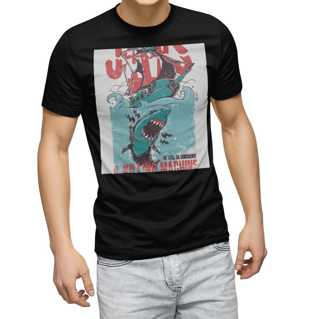 楽天市場】ジョーズ 【JAWS】S/S TEE BLACK サメ ホオジロザメ