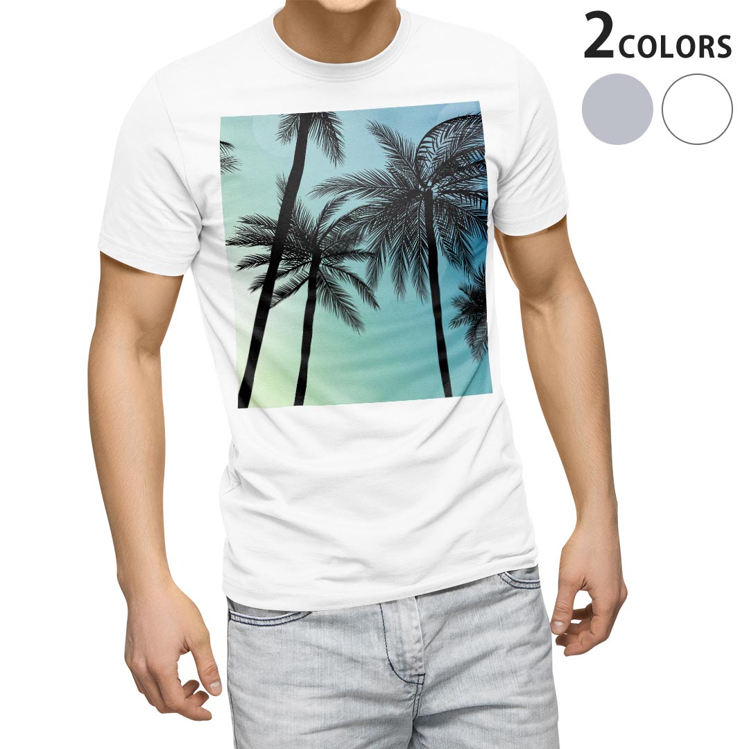 楽天市場】サマーtシャツ ヤシの木 刺繍 クルーネックTシャツ T