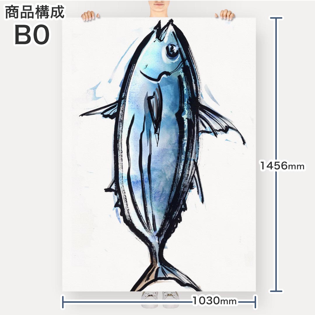 楽天市場 ポステッカー ポスター ウォールステッカー シール式ステッカー 飾り 1030mm 1456mm B0 写真 フォト 壁 インテリア おしゃれ 剥がせる Wall Sticker Poster 魚 イラスト Kabeコレ
