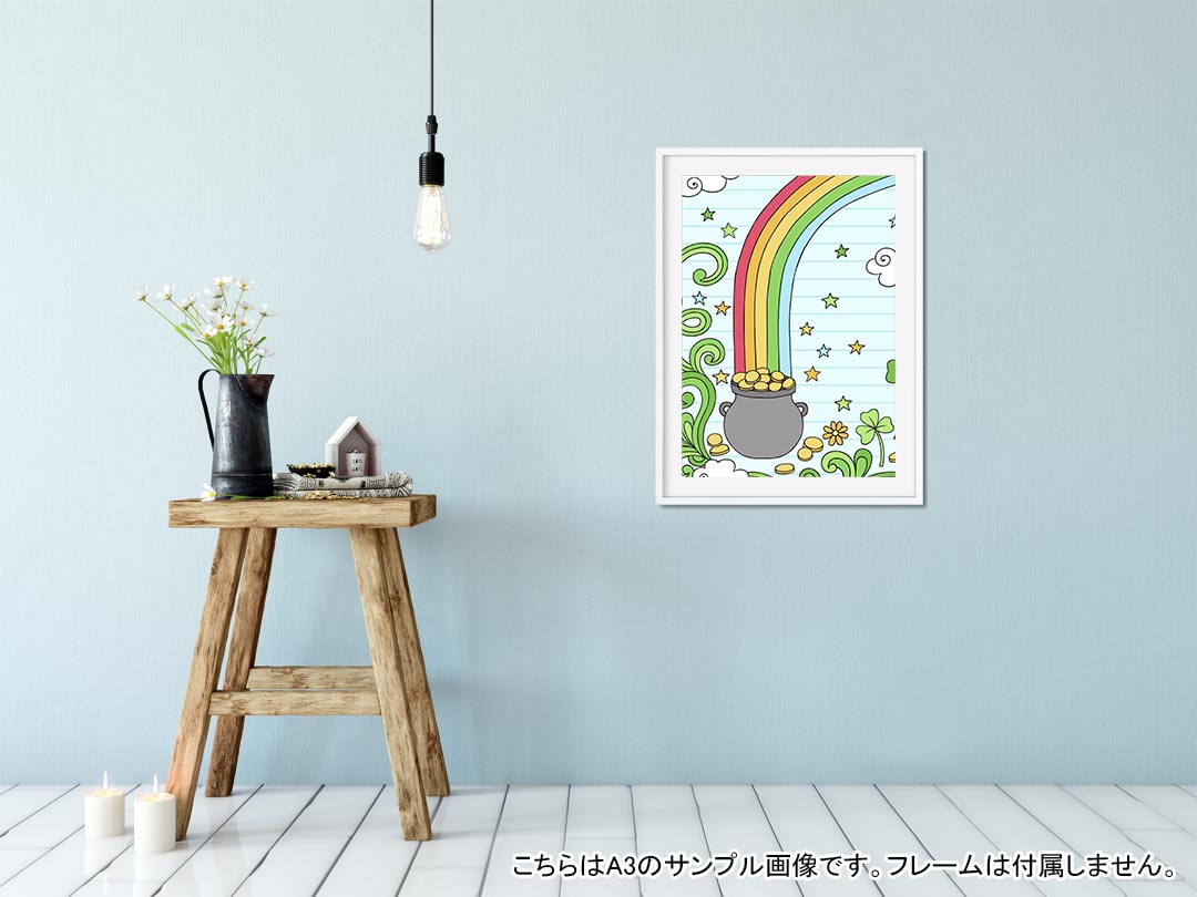 楽天市場 ポステッカー ポスター ウォールステッカー シール式ステッカー 飾り 841mm 11mm A0 写真 フォト 壁 インテリア おしゃれ 剥がせる Wall Sticker Poster 虹 イラスト 植物 Kabeコレ