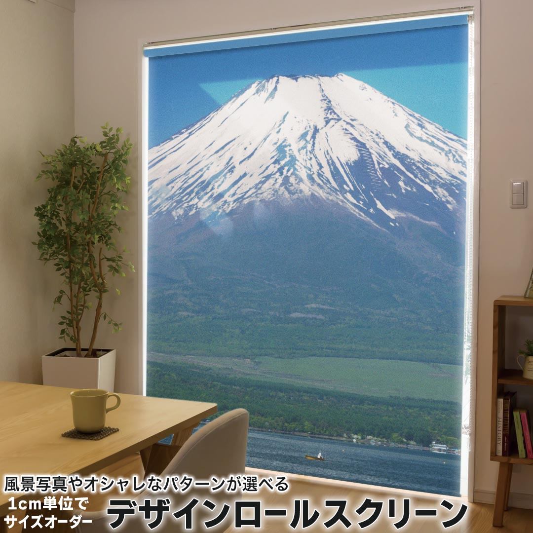 1cm単位サイズオーダー ロールスクリーン ロールカーテン オーダーメイド タチカワ 日本製 間仕切り カーテン 採光 非遮光 目隠し UVカット カーテンレール チェーン式 プル式 003289 写真・風景 その他 クール 写真　景色　風景