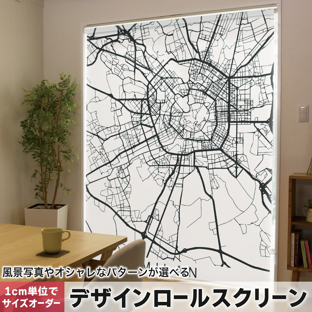 1cm単位サイズオーダー ロールスクリーン ロールカーテン オーダーメイド タチカワ 日本製 間仕切り カーテン 採光 非遮光 目隠し UVカット カーテンレール チェーン式 プル式 050148