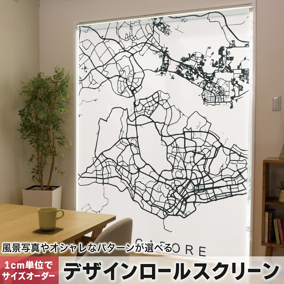 1cm単位サイズオーダー ロールスクリーン ロールカーテン オーダーメイド タチカワ 日本製 間仕切り カーテン 採光 非遮光 目隠し UVカット カーテンレール チェーン式 プル式 050160