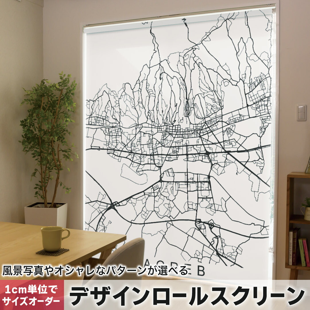 1cm単位サイズオーダー ロールスクリーン ロールカーテン オーダーメイド タチカワ 日本製 間仕切り カーテン 採光 非遮光 目隠し UVカット カーテンレール チェーン式 プル式 050168