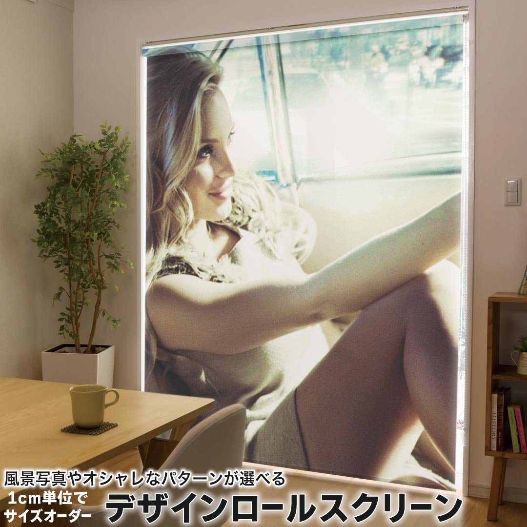 1cm単位サイズオーダー ロールスクリーン ロールカーテン オーダーメイド タチカワ 日本製 間仕切り カーテン 採光 非遮光 目隠し UVカット カーテンレール チェーン式 プル式 011491 おしゃれ　女性