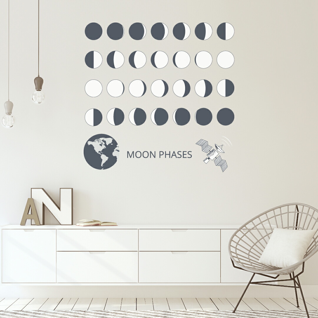 楽天市場 宇宙 惑星 シール式ウォールステッカー宇宙 惑星 シール式ウォールステッカー ウォールステッカー 飾り 90 90cm プラネット 地球 アース 月 月の満ち欠け 太陽系 Solar System 剥がせる カッティングシート Wall Sticker 雑貨 Diy Kabeコレ