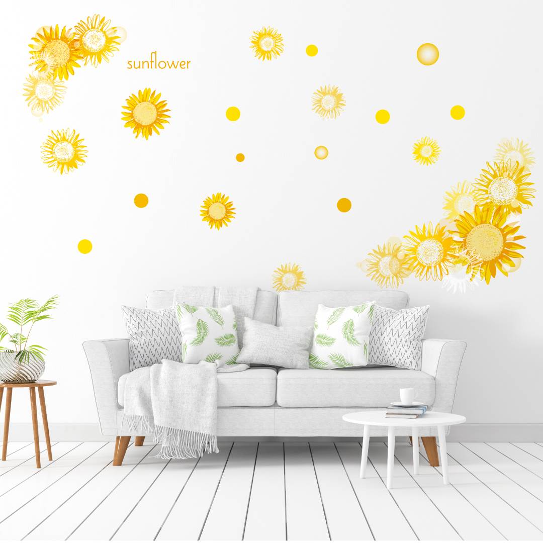 楽天市場 ウォールステッカー ライオンヘッド ひまわり 夏の花 ライオン Rion 黄色い花 ポンデリング かわいい Kawaii 可愛い おしゃれ 壁のステッカー 壁修復 部屋の雰囲気 北欧 Diy アイデアしゃしん 賃貸ok 趣味 休日 壁紙 デコレーション インクルード