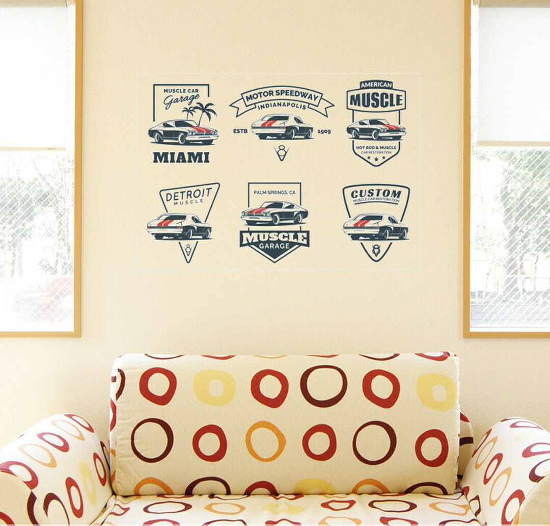 楽天市場 ウォールステッカー 飾り 60 60cm シール式 装飾 おしゃれ 壁紙 剥がせる Diy プチリフォーム パーティー 賃貸 車 トラック 乗り物 バス Kabeコレ